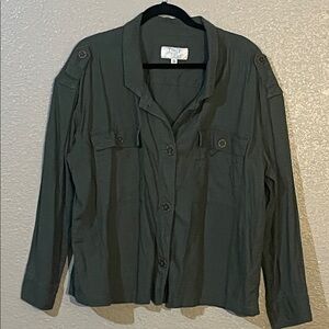 Time and Tru Olive Green Top